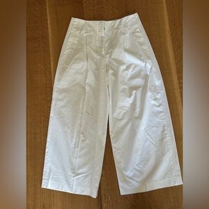 Jil Sander white cotton poplin trousers 38